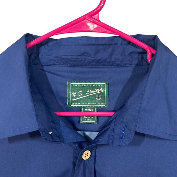 Northern Expedition Men's 2XL Blue Summer Adventure Button Up Short Sleeve - Picture 2 of 10